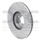 Dynamic Friction Co Brake Rotor Drilled And Slotted Silver, 631-31142L 631-31142L - alternate 2
